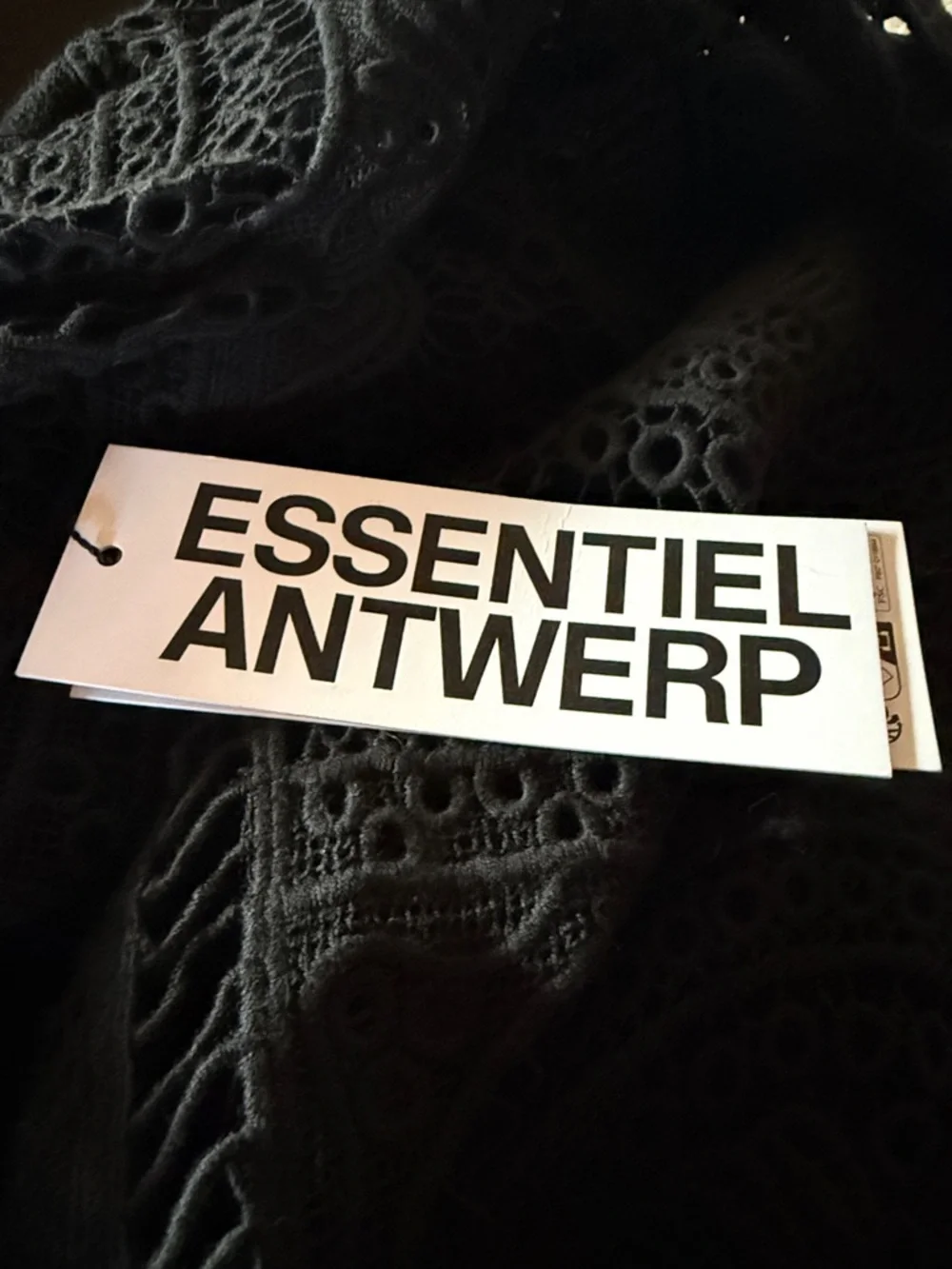 Essentiel Antwerp Black HISSOURI Crochet Caftan - Picture 9 of 9